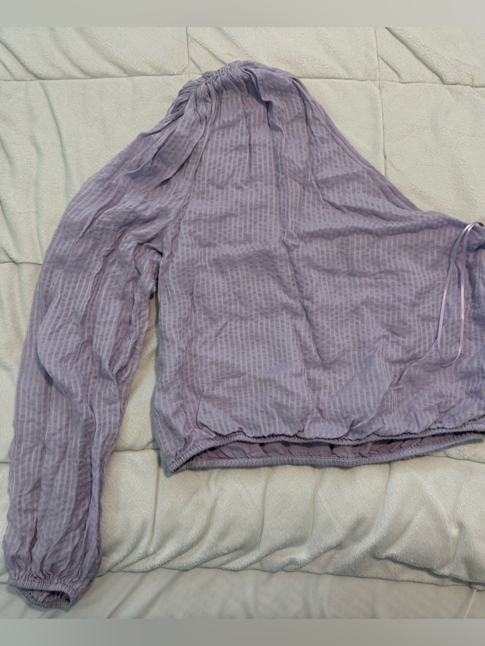 Cami NYC Lenore One Shoulder Purple Silk Blouse One Sleeve Top Womens XS - Picture 4 of 6